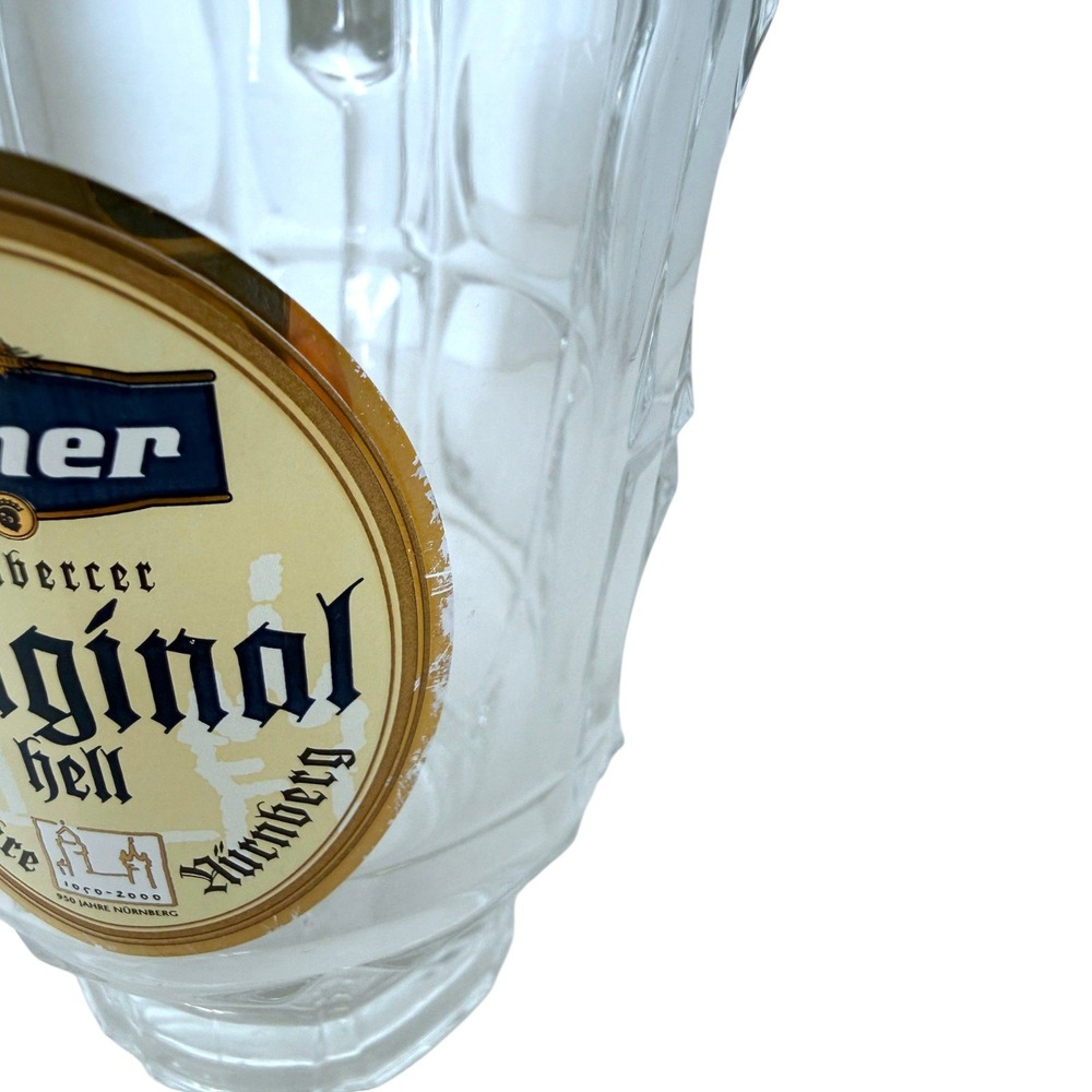 Tucher Nurnberger Original Hell 950 Jahre Nurnberg 0.5L Dimpled Glass Beer Mug - Picture 3 of 16